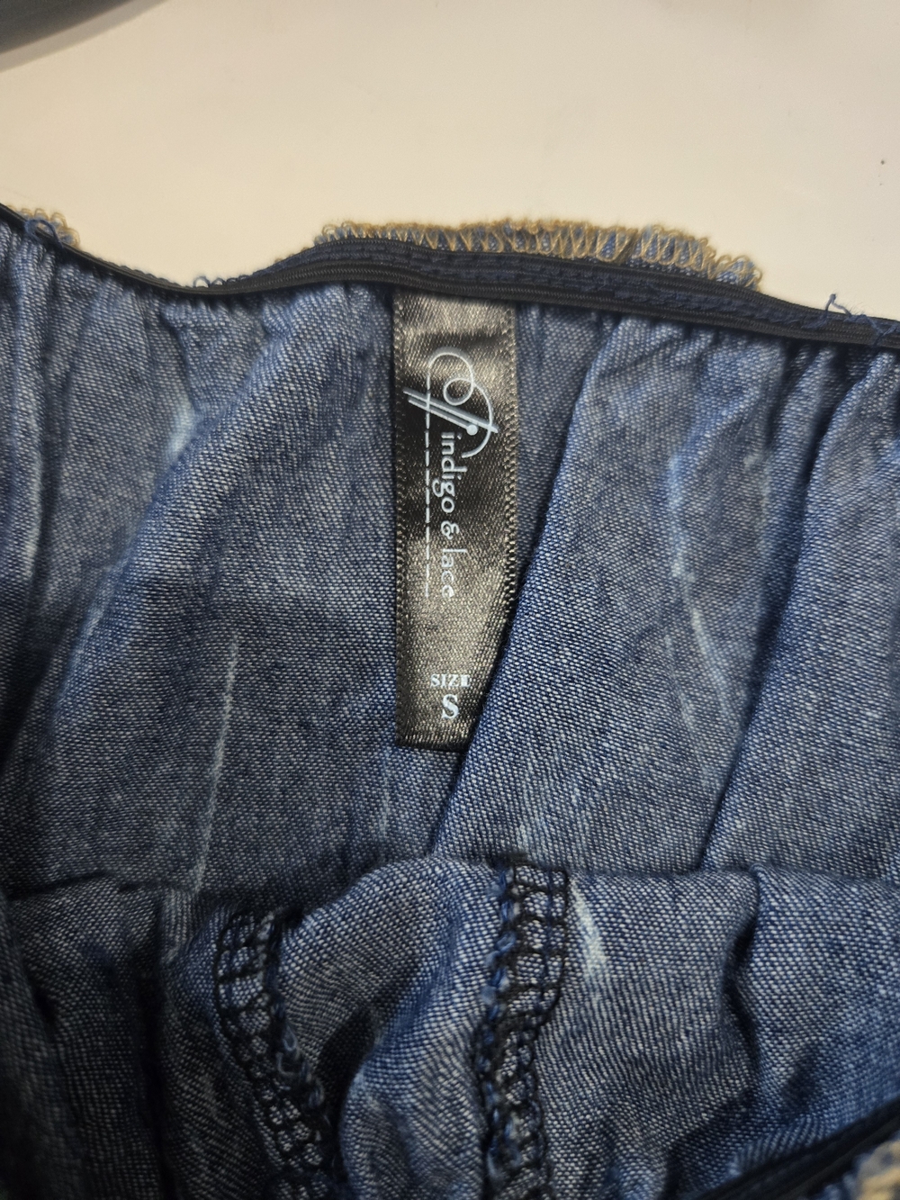 Smocked Navy Blue Tiered Maxi Dress with Button Front - Picture 9 of 10